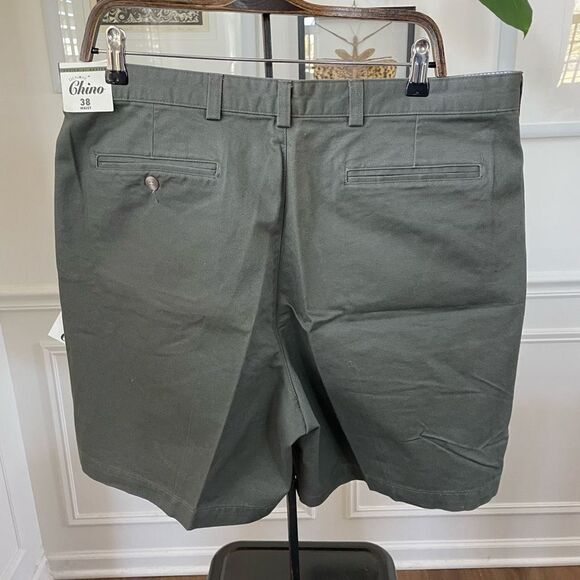 NWT Chino Brand Front Pleat Shorts Olive Green 38 - Picture 4 of 8